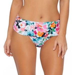 Island Escape Honey Bloom Printed Bikini Bottoms Size 16